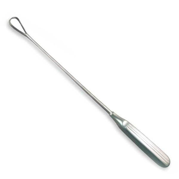 Curette Uterine Sims 10mm #0 Rigid 10x5mm Sharp Tip SS W/ Sm Lp Opn Rsbl Ea